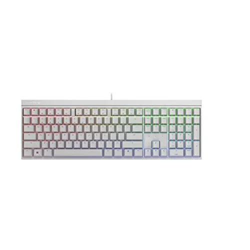Cherry MX 2.0S 有線ゲーミングキーボード RGB Lighting MX レッドサイレントスイッチ ピュアホワイトボード