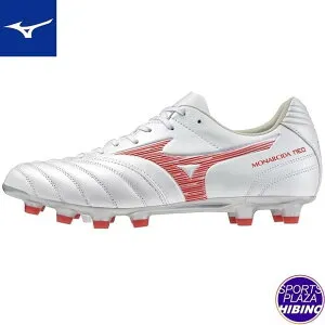 【シューレースプレゼント】ミズノ(mizuno) サッカースパイク MONARCIDA NEO III WIDE PRO モナルシーダ シューズ (24ss) 3E相当 スーパーホワイトパール×レッド P1GA242360【SS2603】