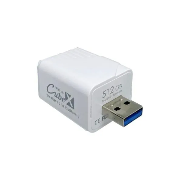 PioData iXflash Cube 512GB iphone ipad 対応 フォト ストレージ デバイス MFi認証 USB Typ