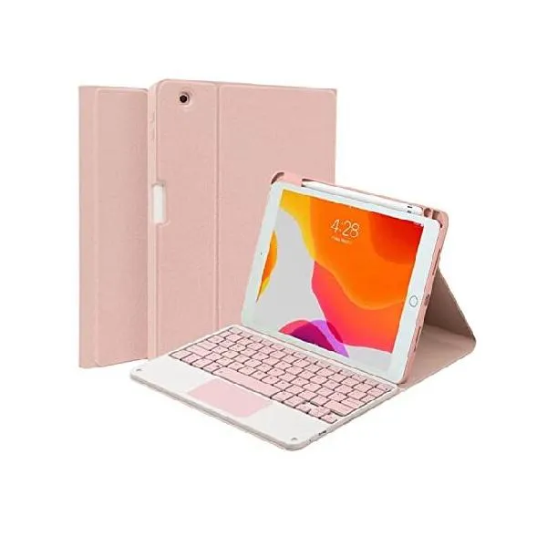 QYiiD Touchpad Keyboard Case for iPad Pro 12.9-inch 2017/2015 (Old Model, 2nd ＆ 1st Generation), Magnetically Detachable Wireless Keyboard, _並行輸入
