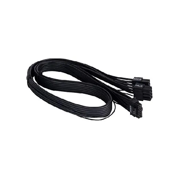 SilverStone Technology PP14-EPS デュアル EPS 8ピン (PSU) から 12+4ピン (GPU) 12VHPWR PCIe Gen5 ケーブル Silverstone 第3世代 PSU SST-PP14-EPS_並行輸入