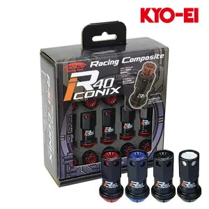 クリッパーバン ホイールナット DR17V M12xP1.25 テーパー座用 レーシングコンポジットR40 ブラック 17HEX ナット20個入 KYO-EI(協永産業) RIF-03K*