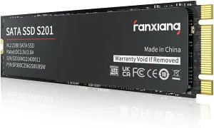 fanxiang S201 【M.2 SATA SSD】 2280 3D NAND TLC採用 SATA3 6Gb/s m2 ssd 最大読取 550MB/s 内蔵SSD 耐久性 ノートパソコン/デスクトップに対応 3年メーカー保証 容量選択可能256GB/512GB/1TB/2TB