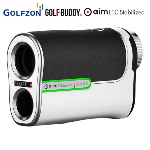 「25・26日限定！最大5,000円引きクーポン！」ゴルフゾン GOLF BUDDY aim L30 Stabilized レーザー距離計 ホワイト×ブラック(WHBK)