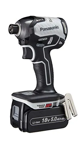 パナソニック 充電インパクトドライバー 18V 5.0Ah電池パック×2個 充電器 大収納ケース付 デュアル (14.4V/18V) スマートBL 170N・m(18V使用時) IP56 EZ76A1LJ2G-H グレー