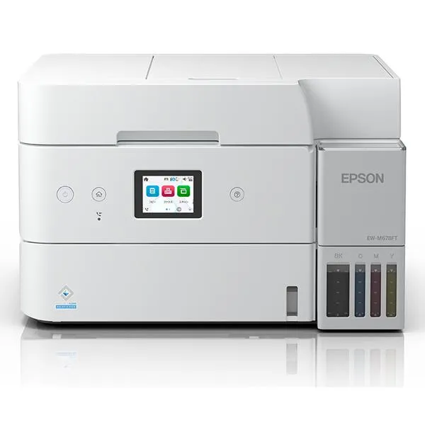 EPSON エプソン A4カラーインクジェット複合機 (エコタンク/4色/FAX/無線・有線LAN/2.4型液晶) EW-M678FT