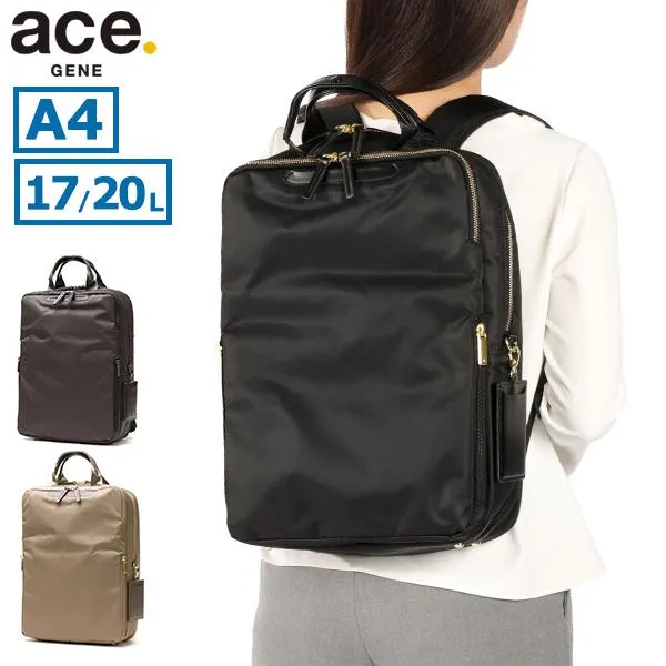 最大51%★土日限定 正規品5年保証 エースジーン ビジネスリュック レディース 軽量 ace.GENE リュックサック PC A4 17L 20L FITEMME フィッテム 68684