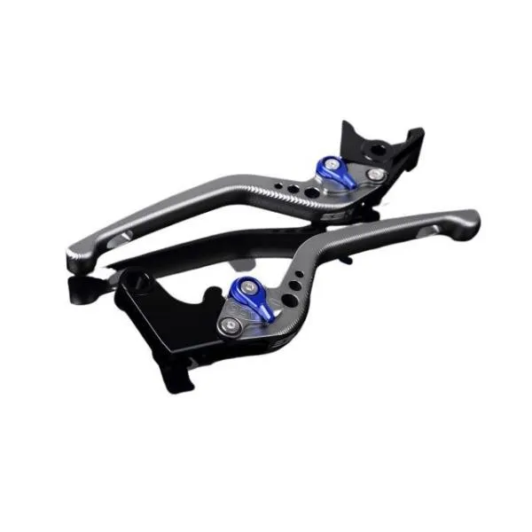 SPEEDRA レバー アルミビレットアジャストレバーセット 3Dロング（レバー本体：マットチタン） アジャスター マットブルー SPEEDRA