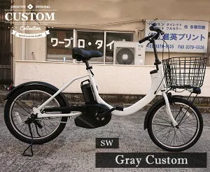 【台数限定入荷】電動自転車 パナソニック SW カスタム GRAY CUSTOM 20インチ グレー 電動アシスト自転車 panasonic bkcdE
