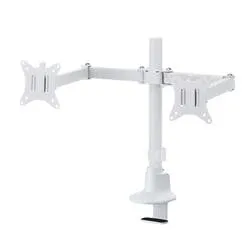 モニターアーム(デュアル・ロングアーム・薄型ショートクランプ・ホ) パソコン・周辺機器