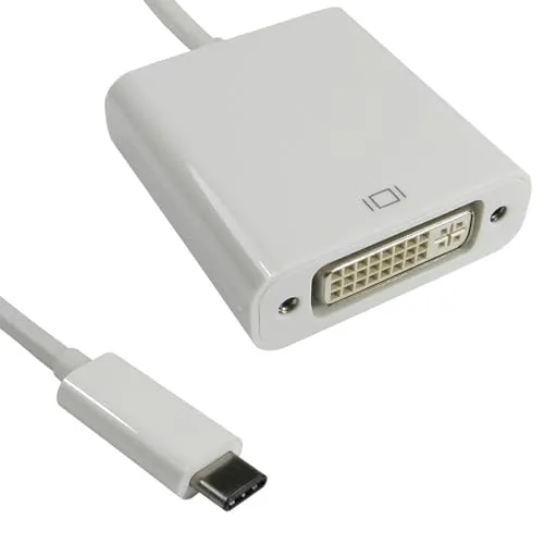 Kenable USB 3.1 Type C オスプラグ DVI-D 24+5 デュアルリンクケーブルアダプター 15cm (~6インチ)