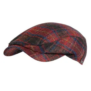ウィゲンズ メンズ アクセサリー 帽子 ウール キャップ Wigens Men's New Tartan Wool Ivy Contemporary Cap Bordeaux