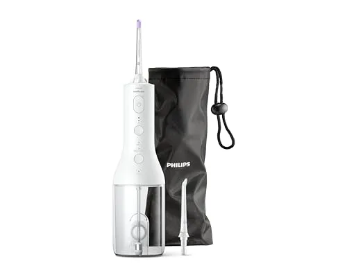 Philips Sonicare コードレスパワーフロッサー 3000 口腔洗浄器 - 歯/歯茎/歯科ケア用ウォーターフロッサー ホワイト (モデル HX3826/31)