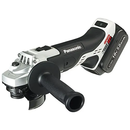 パナソニック(Panasonic) 充電ディスクグラインダー 18Ｖ 5.0Ah電池パック×2個/充電器/ケース付 デュアル (14.4V/18V対応)Φ100mm IP56 EZ46A1LJ2G-H グレー