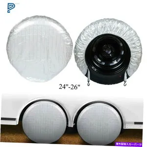 rear wheel tire cover タイヤは、RVホイール24 -26の4つのレイヤーセット4のセットをカバーします。 Tire Covers Four Layers Set of 4 For RV Wheel 24-26 Waterproof Sun Protector【並行輸入品】