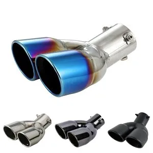 メルセデス・ベンツ CLA AMG X156 マフラーカッター 2本出し チタンカラー ステンレス 選べる4タイプ ドレスアップ 斜め MCN2C