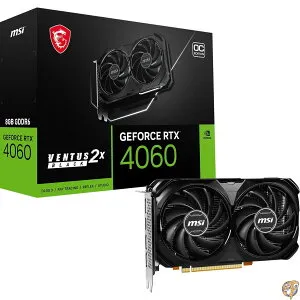 【5日最大1500円クーポン】MSI GeForce RTX 4060 VENTUS 2X BLACK 8G OC グラフィックスボード VD8560