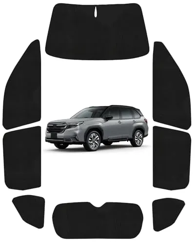 Loveyes スバル フォレスター サンシェード 全面 フルセット SL系 SL5 SLG 6代目 Forester 新型 日除け 車中泊 断熱 遮光 UVカット 専用アクセサリー (フォレスター SL系)