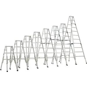 ALINCO アルインコ KARU 伸縮脚付専用脚立 KARU-120 KARU-150 KARU-180 KARU-210 KARU-240 KARU-270 KARU-300 軽量脚立 伸縮軽量脚立 幅広踏ざん55mm ダブルロック 3尺 4尺 5尺 6尺 7尺 8尺 9尺 10尺