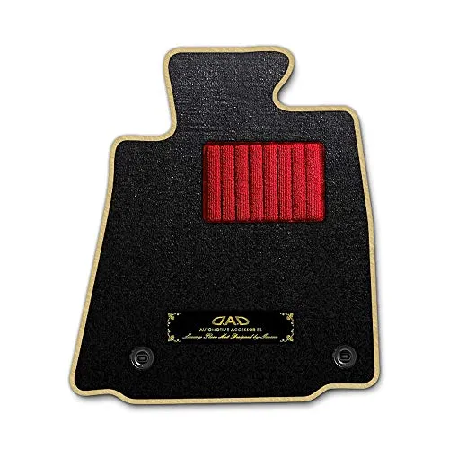 DAD ギャルソン D.A.D エグゼクティブ フロアマット DAIHATSU (ダイハツ) Atrai VAN WAGON アトレー・ワゴン 型式: S220G/S230G 1台分 GARSON エレガントデザインブラック/オーバーロック(ふちどり)カラ