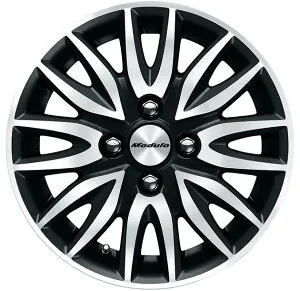 HONDA ホンダ 純正 14インチ アルミホイール 4.5J インセット40 PCD100 4穴 MG-009 ダイヤモンドカット ベルリナブラック塗装 1本 08W14-TY0-001 08W14-TY0-000 | ホンダ純正 N-BOX NBOX NBOXカスタム JF1 JF2 JF3 JF4 N-O