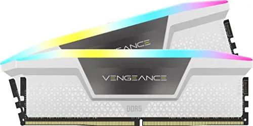 CORSAIR DDR5-5600MHz デスクトップPC用メモリ VENGEANCE RGB DDR5シリーズ (PC5-44800) Intel XMP メモリキット 64GB ホワイト [32GB×2枚] CMH64GX5M2B5600C40W