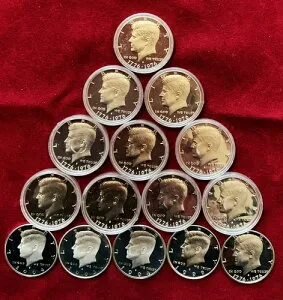 JFK プルーフ 1976-S ハーフダラー 40% 銀貨+ JFK 90% 銀貨: 94、99、2003、2004