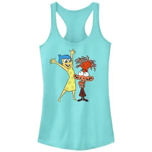 ディズニー ピクサー レディース トップス Tシャツ グラフィック Disney / Pixar's Inside Out 2 Joy And Anxiety Juniors' Graphic Racerback Tank Top Cancun