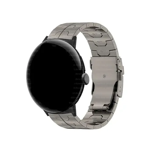 [LOKLNEYK] メンズチタンメタルバンドに適合するGoogle Pixel Watch 3 45mm(Black titanium)