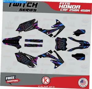 Graphics decal kit ホンダCRF250Rのグラフィックキット（2010-2013）＆CRF450R（2009-2012）Twitch-Pink Graphics Kit for Honda CRF250R (2010-2013) & CRF450R (2009-2012) Twitch - Pink【並行輸入品】