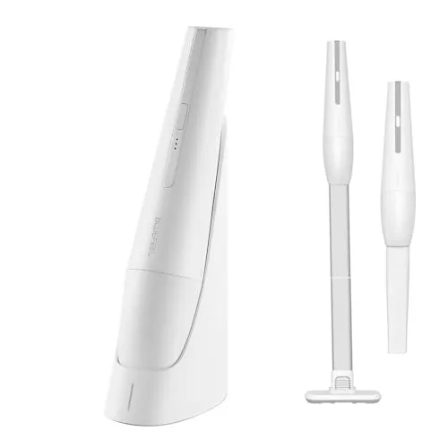 BLUEFEEL MONTANC PRO コードレス ハンディクリーナー [ 強力吸引 16900Pa ハンディ掃除機 超軽量550g コンパクト 低騒音 隙間用ノズル 中継用ノズル 車用 スタンド 充電 ] ホワイト BLF26252 【国内正規品】