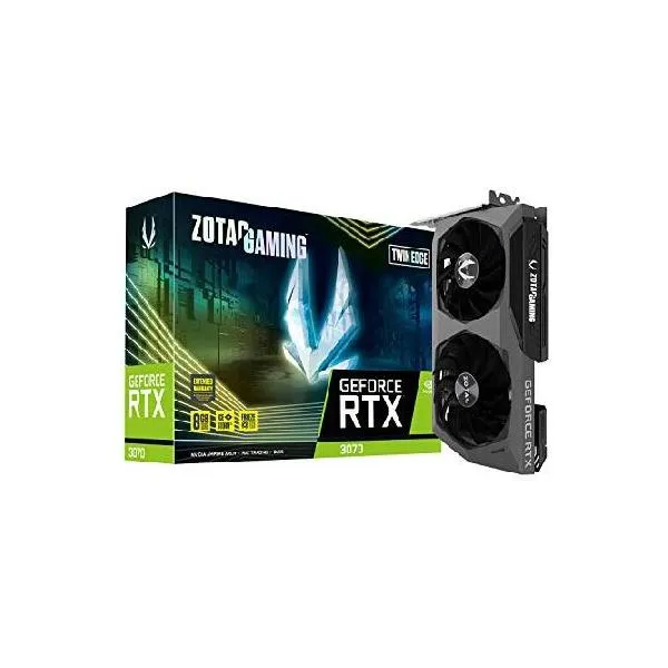 ZOTAC GAMING GeForce RTX 3070 Twin Edge 8GB GDDR6 256-bit 14 Gbps PCIE 4.0 Gaming Graphics Card, IceStorm 2.0 Advanced Cooling, White LED Log_並行輸入