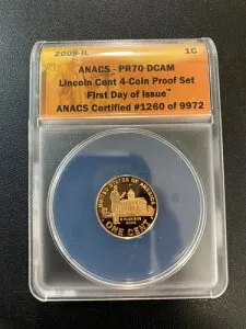 2009 S プルーフ バイセンテニアル セント ANACS PR-70 DCAM - プロフェッショナル イヤーズ - スラブ - 1C