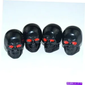 rear wheel tire cover 4xブラックスカルタイヤホイールユニバーサルバルブステムキャップは車/オートバイをカバーしています 4x Black Skull Tire Wheel Universal Valve Stem Caps Covers Car/Motorcycle【並行輸入品
