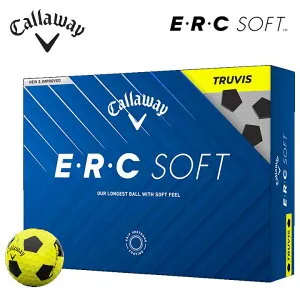 【2025モデル】キャロウェイ E・R・C SOFT TRUVIS ゴルフボール 1ダース(12個入り) イエロー/ブラック 日本正規品 E・R・C ソフト トラヴィス Callaway 25