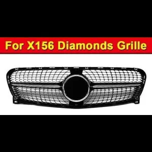 車用外装パーツ X156 GLA スポーツ ダイヤモンド グリッド ABS ブラック 適用: メルセデスベンツ GLA180 CLA200 GLA220 GLA250 GLA45 グリル 2017 タイプ001 AL-EE-1025 AL Exterior parts for cars