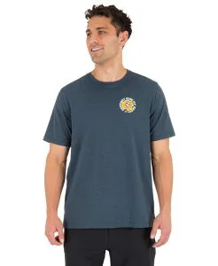 【送料無料】 ハーレー メンズ Tシャツ トップス Men's Regular-Fit Dead Shred Slub T-Shirt Blue