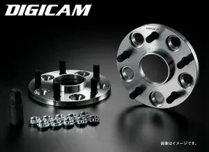 アルミ製 ハブ付ワイドトレッドスペーサー A7075-T6 PCD114.3 5H P1.25 66-66 10mm デジキャン/ケースペック 7HW114512106666