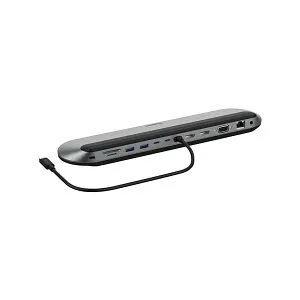 Belkin 11-in-1 USB-C ドッキングステーション 4K トリプルディスプレイ対応 2.5Gbpsイーサネット 10Gbpsデータ転送 100W PD対応 SD4.0/microSD3.0 M1/M2 MacBook Pro/Windo