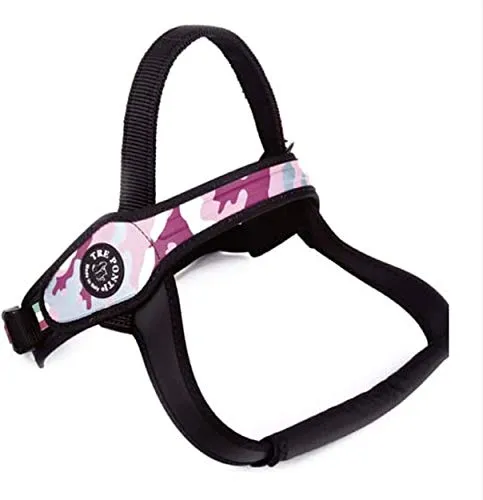 Tre Ponti (トレポンティ) Primo CAMOUFLAGE プリモ カモフラージュ 中型犬?大型犬専用 ハーネス イタリア製 (L, ピンクカモ)