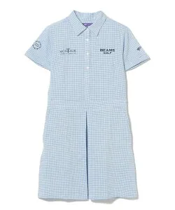 BEAMS GOLF PURPLE LABEL PURPLE LABEL / MONTAUK ギンガムサッカー ワンピース ビームス ゴルフ ワンピース・ドレス その他のワンピース・ドレス パープル ネイビー【送料無料】