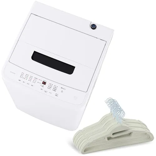 【ハンガーセット】アイリスオーヤマ 洗濯機 6.0kg ホワイト IAW-T606-W ガチ落ち大水流洗浄 部屋干しモード 新生活 一人暮らし