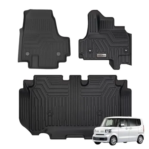 [自動車整備士監修] クラフトワークス N-BOX NBOX フロアマット 車 防水 [丸洗い可能] [ピッタリフィット] 3D マット 車種専用 1・2列目 内装 アクセサリー CRAFT WORKS JF5 JF6 【A】