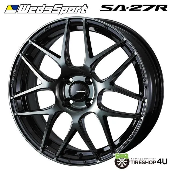 4本購入で送料無料 Weds Sport SA-27R SA27R 16x5.0J 4/100 +45 WBC ウォースブラッククリアー 1本価格 【代引き不可】