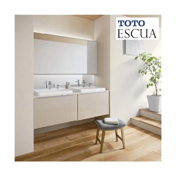 洗面化粧台 エスクア 間口1500mm TOTO [ESCUA11] ミラー一面鏡（上下間接照明・調色機能付き） セットプラン メーカー直送