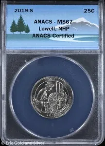 2019-S 25C ローウェル NHP ATB クォーター ANACS MS 67 | 未流通 UNC BU