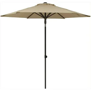 【在庫有・即納】タカショー プッシュアップパラソル 2.5m クール ベージュ GSTY-P10BE ガーデン パラソル UVカット 遮光 シェード生地 日よけ