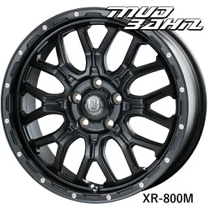 セレナ ティアナ CX-5 CX-8 RVR エスティマ17×7.0 インセット+48 5H 114.3 ホイール 4本インターミラノ マッドバーン XR-800M ブラック 黒