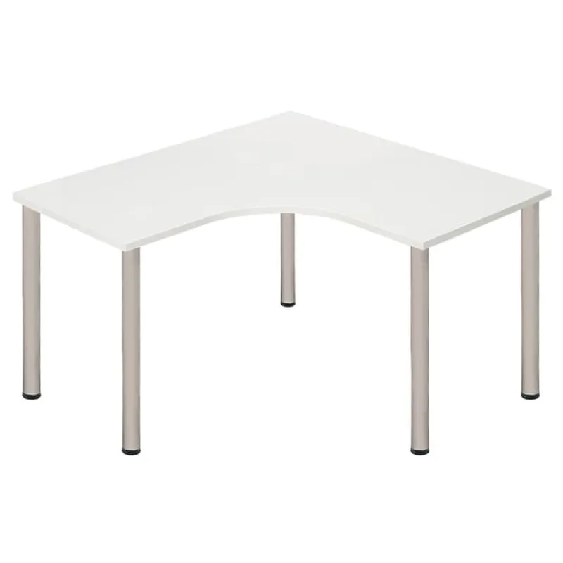 Garage(ガラージ) D3デスク 天板Lタイプ 白 アジャスター脚 オフィスデスク 在宅勤務 テレワーク 幅1200×奥行1200×高さ715mm
