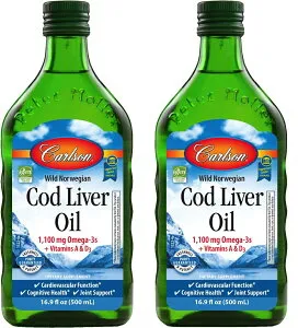 「お得な2本セット」CARLSON社 ノルウェー コッド リバー オイル リキッド無風味 16.9fl.oz 500ml ×2本 天然タラ 肝油 2 鱈肝油 タラ肝油 ノルウェー
